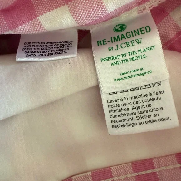 J.Crew Pink Gingham Vintage Straight Jeans Size 32 - Picture 4 of 12